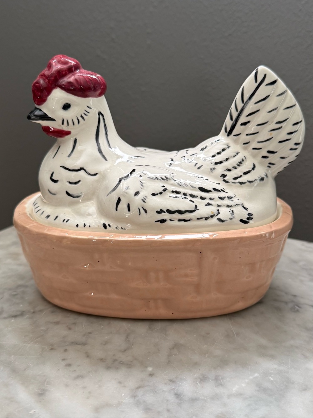 Ceramic Hen on Nest 1959
